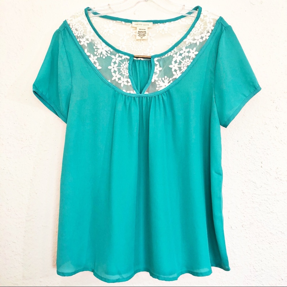 Pretty Good Floral Lace Blouse NWOT